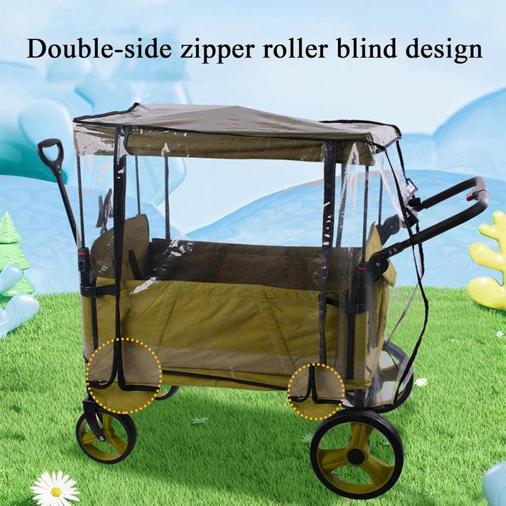 Stroller Rain Cover – Windproof Protective Canopy for 2-Seat & 4-Seat Carts – Venaro