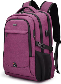 Water-Resistant Travel Laptop Backpack with USB Port & Organised Storage