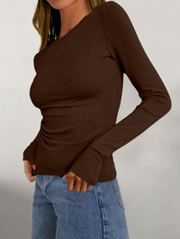 Ladies' Long Sleeve Top with Round Neck for Autumn & Winter – Vivienne