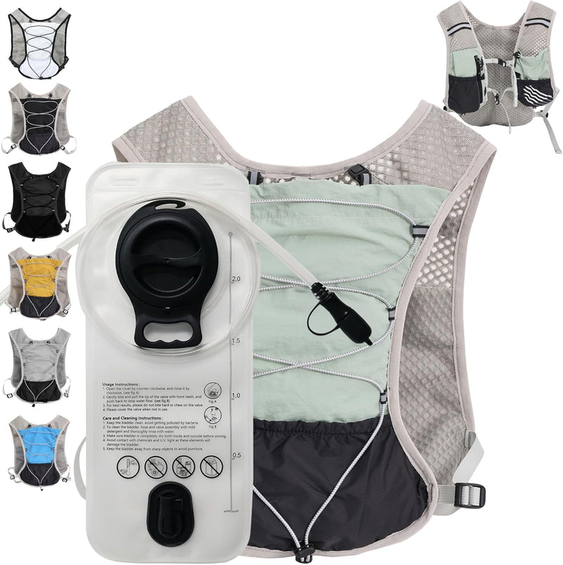 Ultra-Light Hydration Running Vest with 2L Water Bladder – Dravien