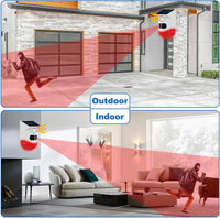 Solar Motion Sensor Alarm with 120dB Siren and LED Strobe – Feronix