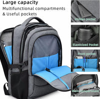 Water-Resistant Travel Laptop Backpack with USB Port & Organised Storage