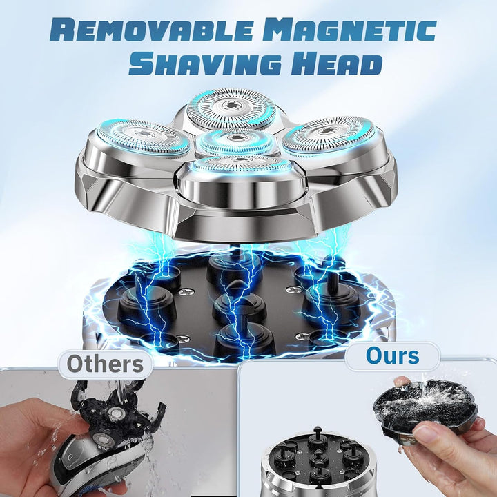 Waterproof Magnetic Head Shaver for Bald Men – Tavien
