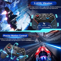 Wireless Switch Controller with Hall Effect Joysticks and Turbo Function – Nexora