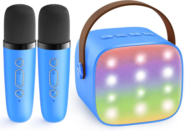 Portable Mini Karaoke Machine with Bluetooth Speaker & 2 Wireless Mics – Veylo
