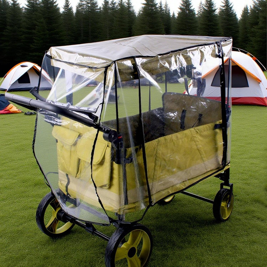 Stroller Rain Cover – Windproof Protective Canopy for 2-Seat & 4-Seat Carts – Venaro