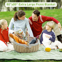 Extra Large Waterproof Picnic Blanket 200 × 200 cm with 3 Layers – MeadowRest