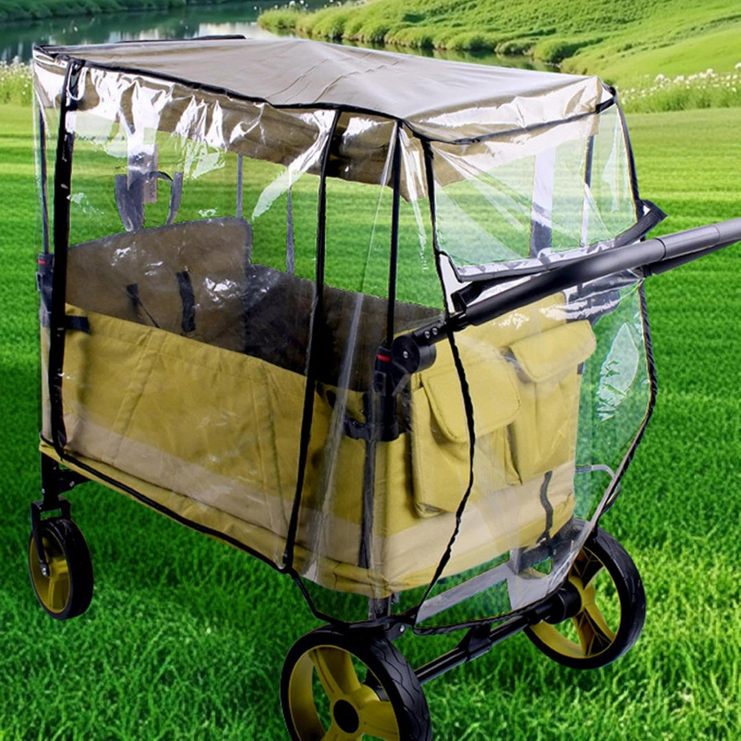 Stroller Rain Cover – Windproof Protective Canopy for 2-Seat & 4-Seat Carts – Venaro