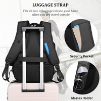Water-Resistant Travel Laptop Backpack with USB Port & Organised Storage
