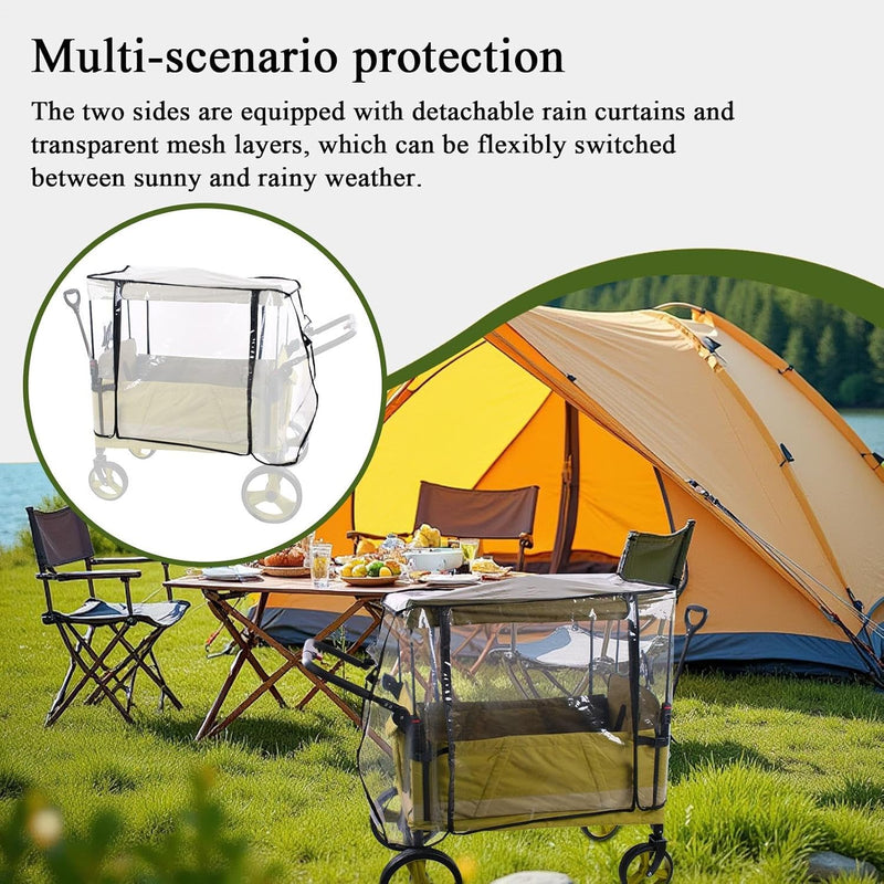 Stroller Rain Cover – Windproof Protective Canopy for 2-Seat & 4-Seat Carts – Venaro