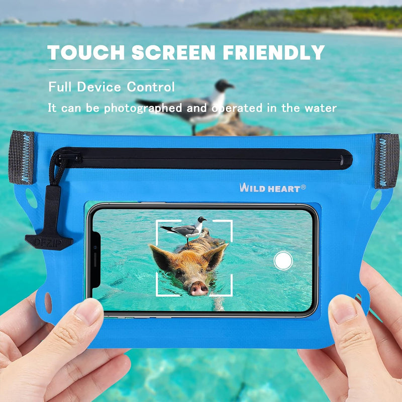 Waterproof Waist Pouch with Phone Holder – Double Pocket & Adjustable Belt (1+1 FREE)