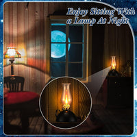 Vintage-Style Glass & Metal Oil Lamps Set of 2 – Ardin