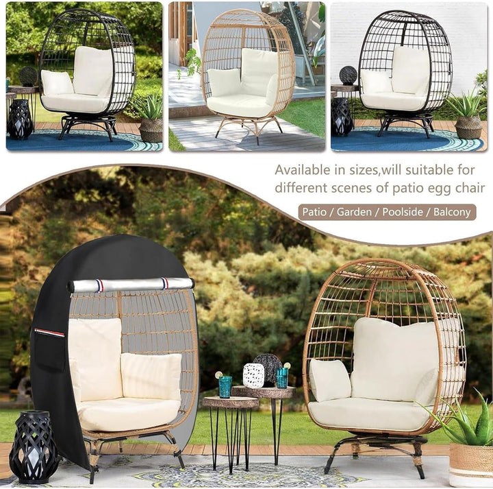 Waterproof Egg Chair Cover with Double Zipper – Solara