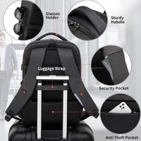 Water-Resistant Travel Laptop Backpack with USB Port & Organised Storage