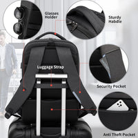 Water-Resistant Travel Laptop Backpack with USB Port & Organised Storage