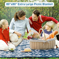 Extra Large Waterproof Picnic Blanket 200 × 200 cm with 3 Layers – MeadowRest