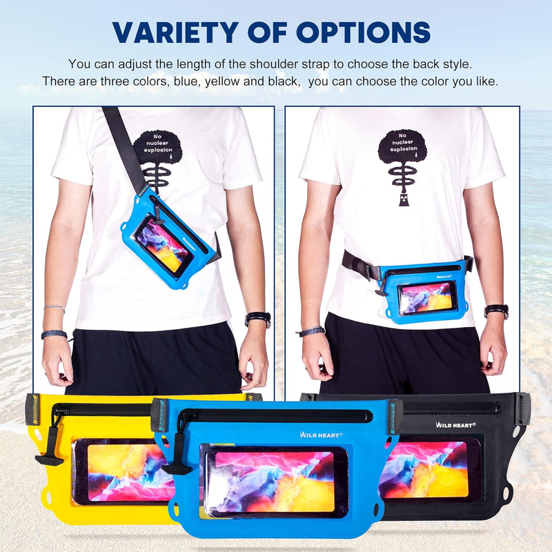 Waterproof Waist Pouch with Phone Holder – Double Pocket & Adjustable Belt (1+1 FREE)
