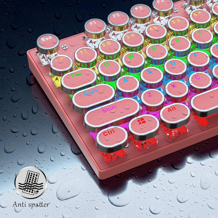 87-Key Mechanical Gaming Keyboard RGB Backlit Blue Switch