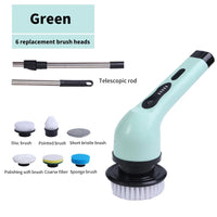 9-in-1 Electric Spin Cleaning Brush with LED Display – 1+1 FREE-White 3 heads-State of Style