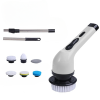 9-in-1 Electric Spin Cleaning Brush with LED Display – 1+1 FREE-White 6 heads-State of Style