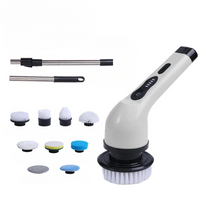 9-in-1 Electric Spin Cleaning Brush with LED Display – 1+1 FREE-White 9 heads-State of Style