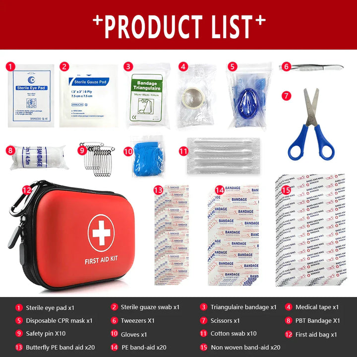91-Piece First Aid Kit - SafeKit Pro-Red-State of Style