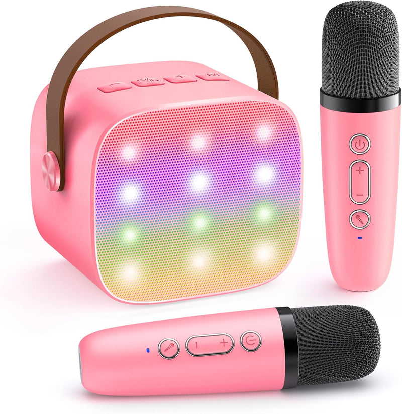 Portable Mini Karaoke Machine with Bluetooth Speaker & 2 Wireless Mics – Veylo
