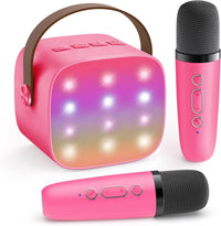 Portable Mini Karaoke Machine with Bluetooth Speaker & 2 Wireless Mics – Veylo