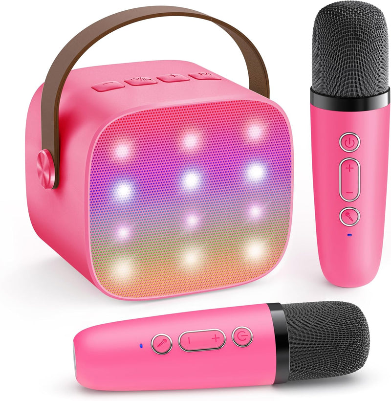 Portable Mini Karaoke Machine with Bluetooth Speaker & 2 Wireless Mics – Veylo