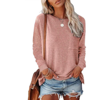 Ladies' long-sleeve top with crew neck – Jaxony