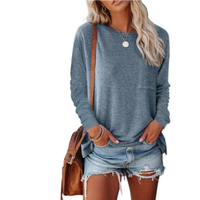 Ladies' long-sleeve top with crew neck – Jaxony