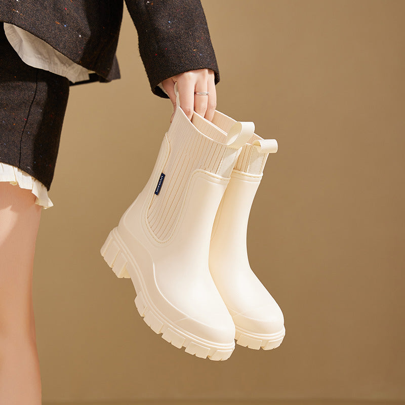 Ladies' insulated waterproof rain boots with anti-slip sole – Nalena