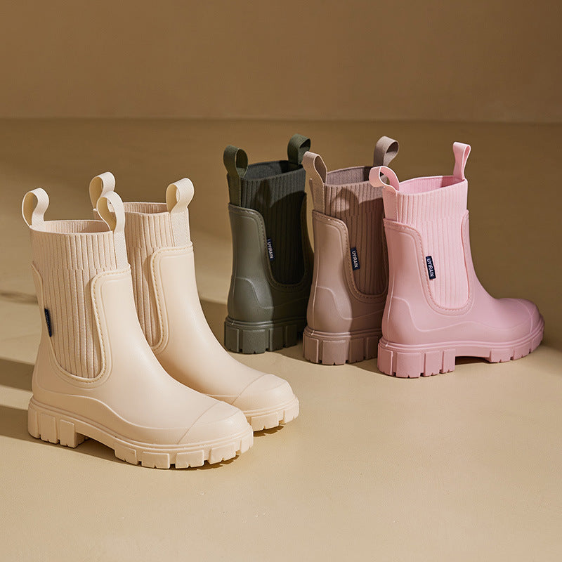 Ladies' insulated waterproof rain boots with anti-slip sole – Nalena
