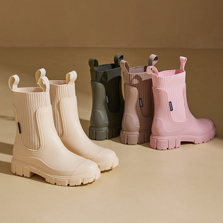 Ladies' insulated waterproof rain boots with anti-slip sole – Nalena