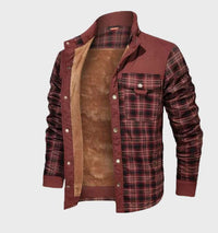 Padded men's flannel jacket with fleece – FlannelStyle