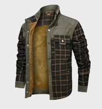 Padded men's flannel jacket with fleece – FlannelStyle
