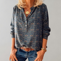 Ladies Vintage Summer Blouse made of Polyester – Selina