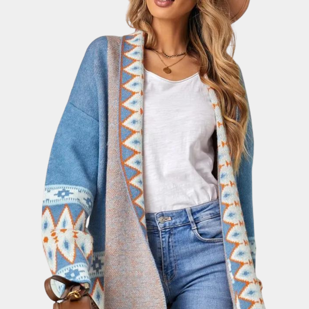 Ladies' Boho knit cardigan made from soft material – Selina