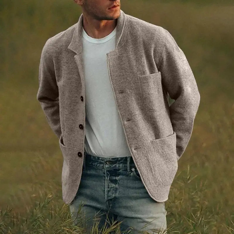 Men's cardigan with tailored fit – Dario