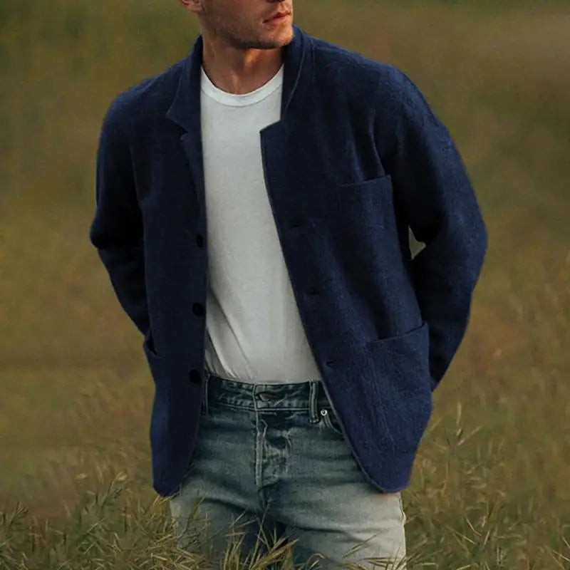 Men's cardigan with tailored fit – Dario