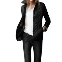 Women's quilted transitional jacket with button fastening – Armina