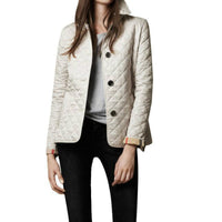 Women's quilted transitional jacket with button fastening – Armina