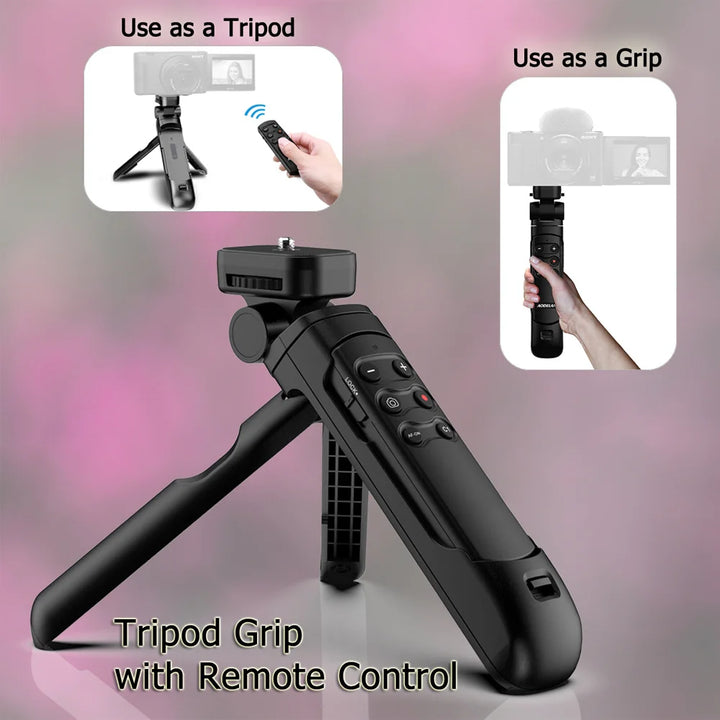 Wireless Tripod Grip with Remote Control for Camera Zoom & Recording – Navoris