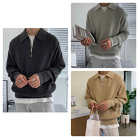 Men's sweatshirt with zip collar – Jonas