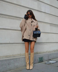 Ladies' transitional jacket in oversized style with button closure – Selina