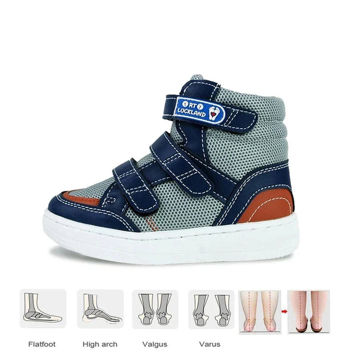 Children's orthopedic leather shoes with Velcro – Milo
