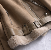 Ladies' Fleece Sherpa Bomber Jacket with Zip – Amira