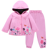 Children's Rain Jacket Set waterproof & windproof with hood and trousers – Liora