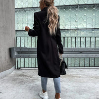 Long women's coat with button placket – Helena