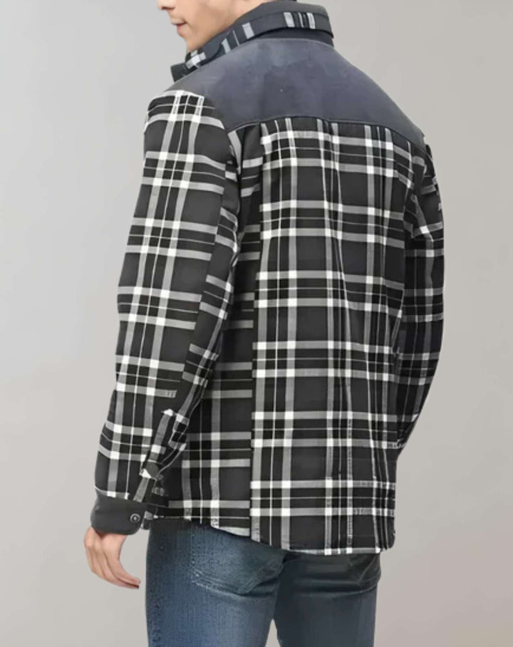 Padded men's flannel jacket with fleece – FlannelStyle
